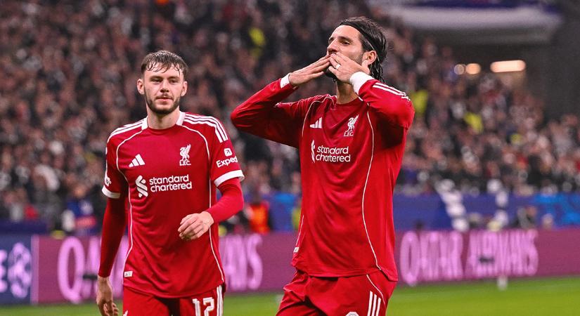 Labdarúgó BL: Szoboszlai vezérelte a Liverpool frankfurti diadalmenetét