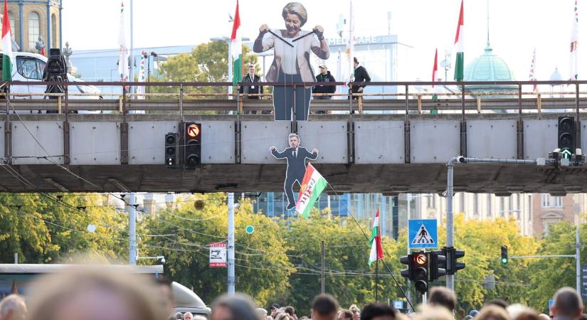 A Békemenet legviccesebb pillanata - Brüsszel bábja: Magyar Péter!