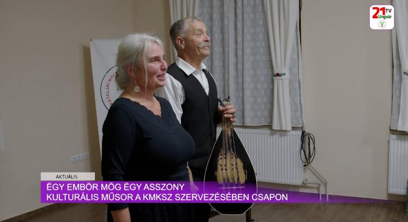 Aktuális (2025.10.23) - Ëgy embör mög ëgy asszony. Kulturális műsor a KMKSZ szervezésében Csapon (videó)