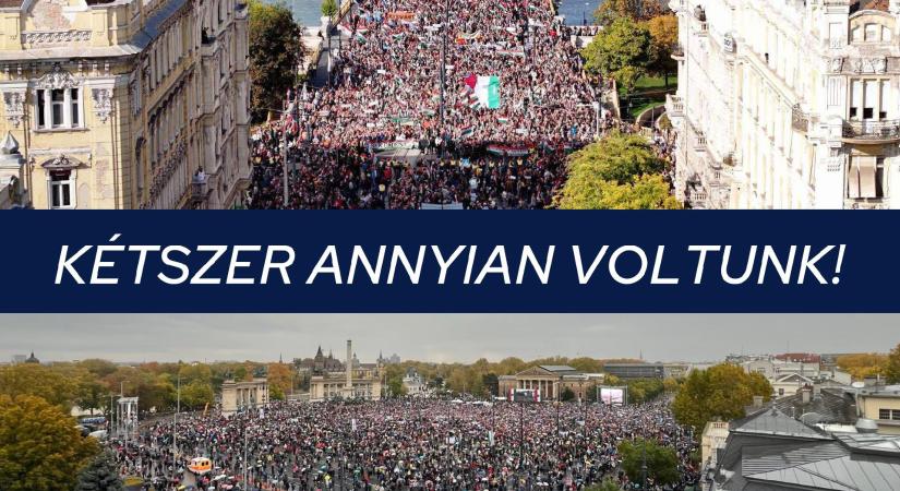 Orbán Viktor szerint kétszer annyian voltak a Békemeneten, mint a Tisza rendezvényén