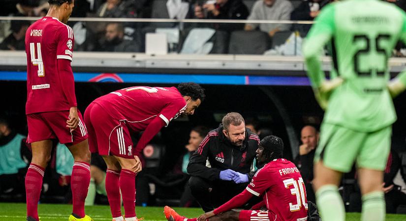 Liverpool: két játékosát is elvesztette Arne Slot az Eintracht Frankfurt ellen