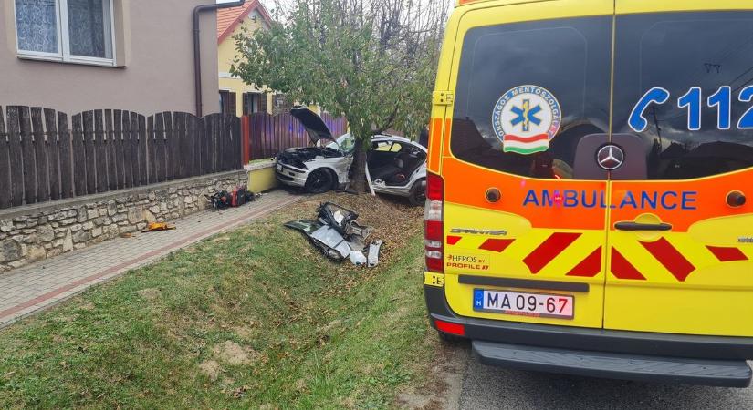 Récsavarodott a fára a BMW, gyerek is megsérült a súlyos dunántúli balesetben