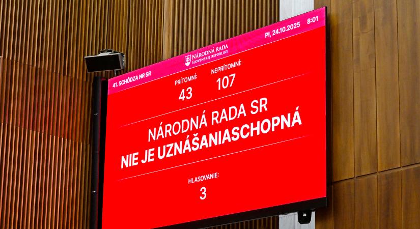 Negyedszerre sem sikerült megnyitni a Migaľ leváltásáról szóló rendkívüli ülést
