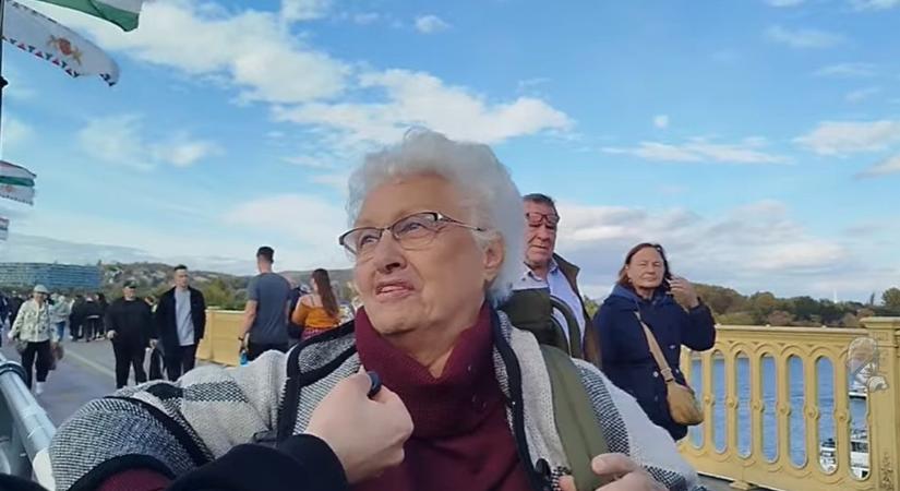 Zseniális videó: Orbán Viktor édesanyja is ott volt a Békemeneten és egy balos influenszernek nyilatkozva tett helyre mindenkit