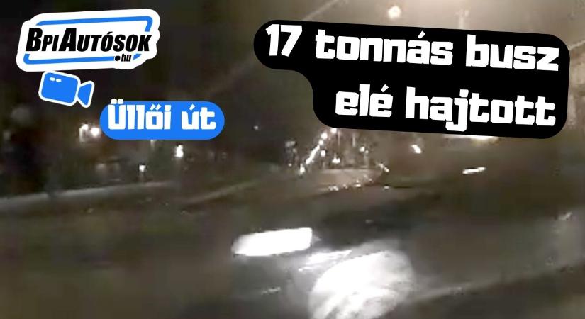 Centiken múlt a buszbaleset az Üllői úton – elképesztő felvétel