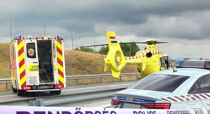 Baleset Bicskénél: 2 gyerek életveszélyesen megsérült az M1-es autópályán, 15 mentőt küldtek a helyszínre