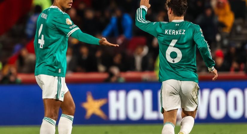 Hiába lőtt gólt Kerkez és játszott remekül Szoboszlai, kikapott a Liverpool a Brentfordtól – videó