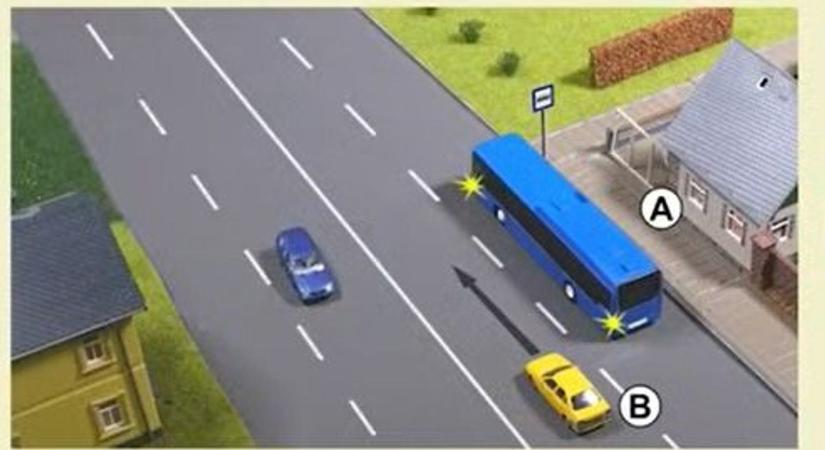 Beugrató kérdés a KRESZ-vizsgán – Elsőbbséget kell adnod ebben a szituációban?