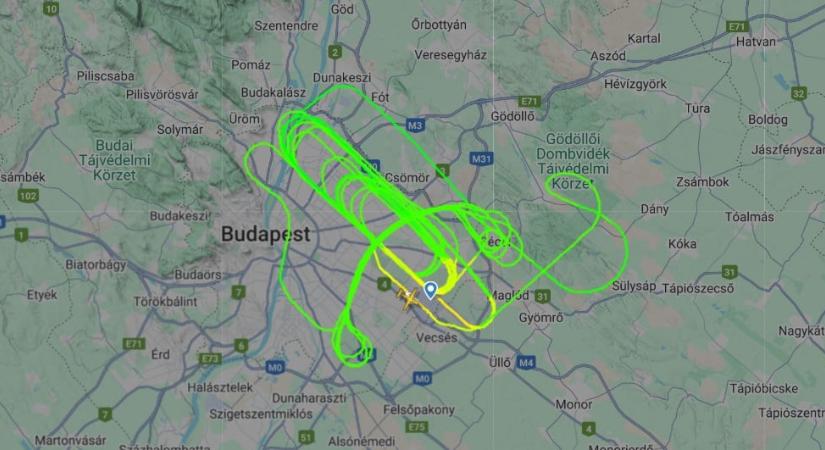 Titokzatos repülőgép kering órákig Budapest fölött, kritikus fontosságú a tevékenysége