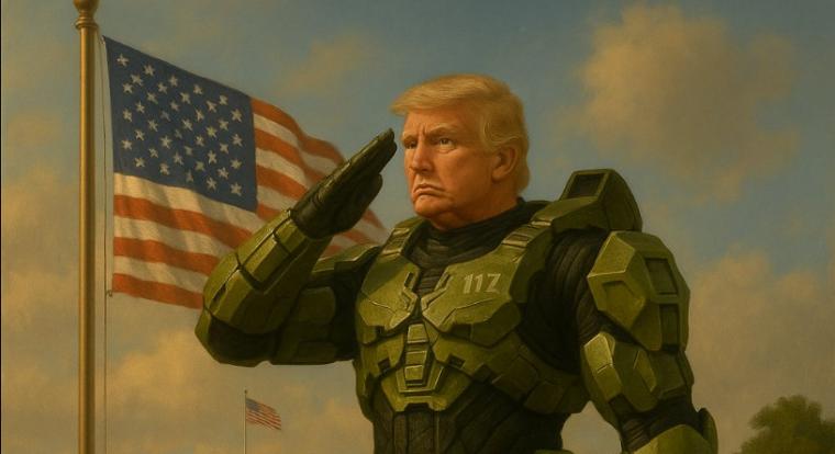 Donald Trump Master Chief páncéljában ünnepli, hogy a konzolháborúkban is békét teremtett