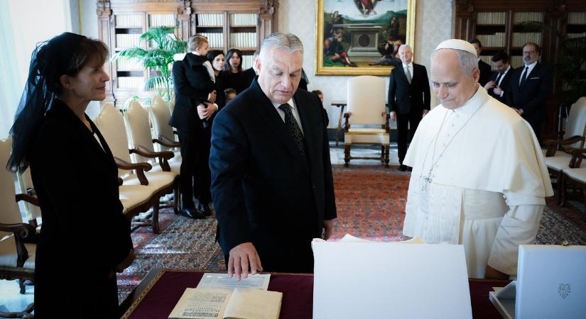 Újabb fotók érkeztek Orbán Viktor és XIV. Leó pápa találkozójáról