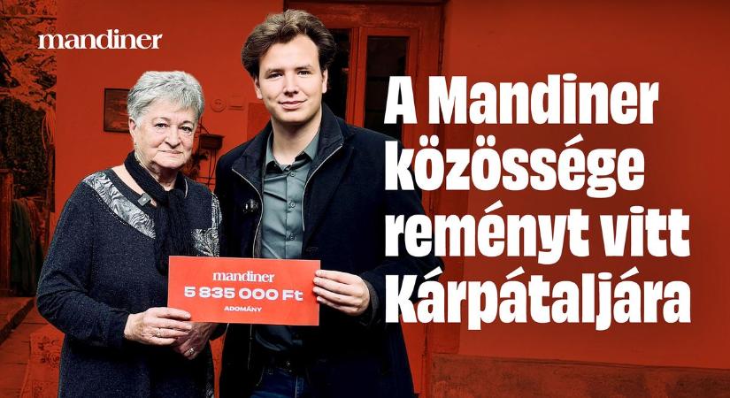 Megható pillanatok Beregszászról – a Mandiner átadta a gyűjtés eredményét Mária néninek