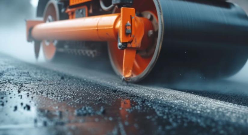 Aszfaltoznak a forgalmas debreceni úton