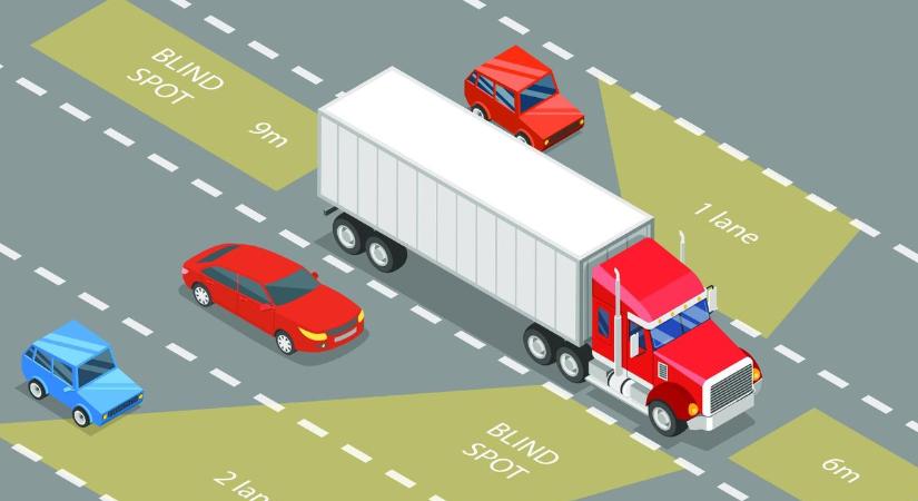 Kamion holttér: négy hely, ahol a sofőr nem lát téged