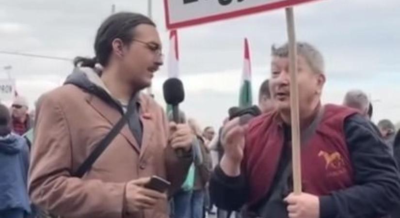 Ezt látni kell: hatalmasat égett a libsi provokátor, alaposan helyretette a Békemenet résztvevője (VIDEÓ)