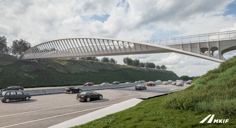 Nemzetközi elismerést kapott az M7-es felett Velencénél épülő híd - VIDEÓ