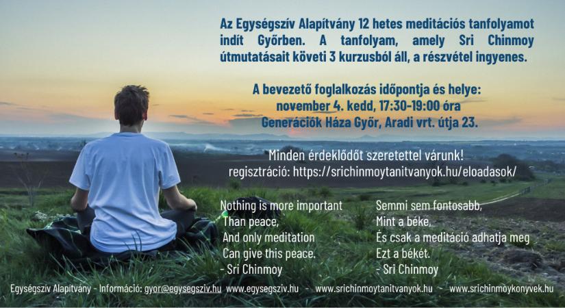 Meditációs tanfolyam indul