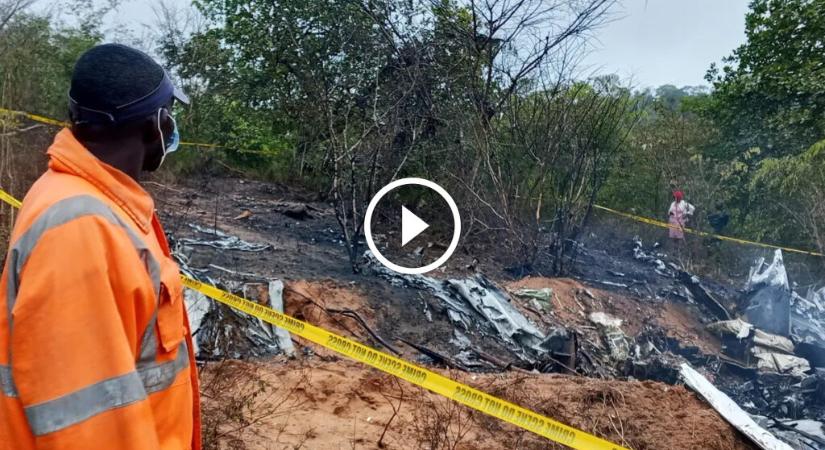 Videón a lezuhant kenyai kisrepülő – esélyük sem volt az utasoknak – frissítve