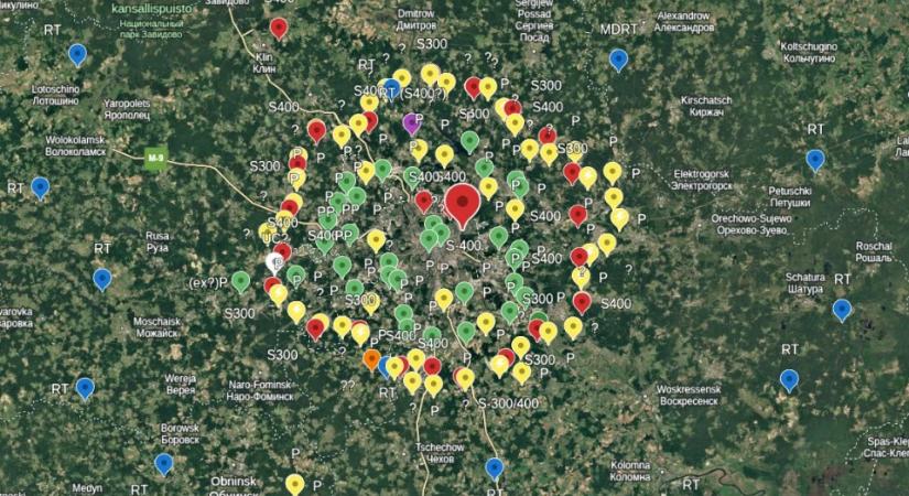 Fény derült a Moszkva körül elhelyezkedő légvédelmi rendszerek helyére