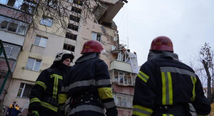 Ukrajnában egy társasházban történt gázrobbanásban 3 szint teljesen megsemmisült