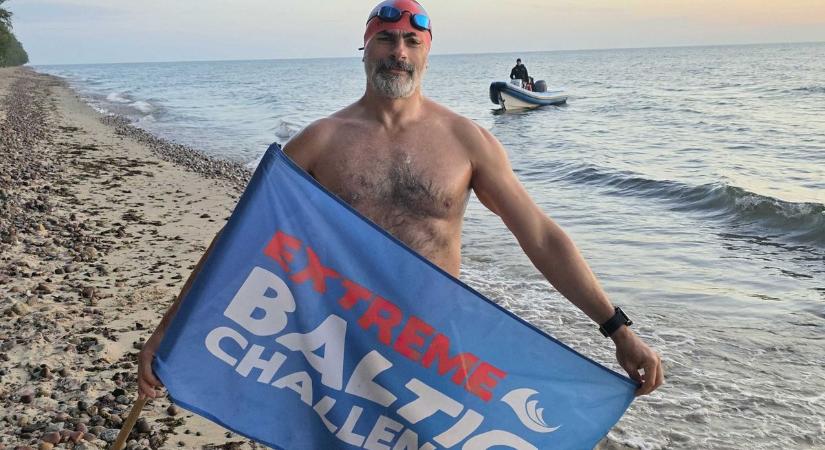 Pataki András a La Manche-csatorna meghódítására készül: edzésként a 16 fokos Balti-tengerben úszott nyolc órát