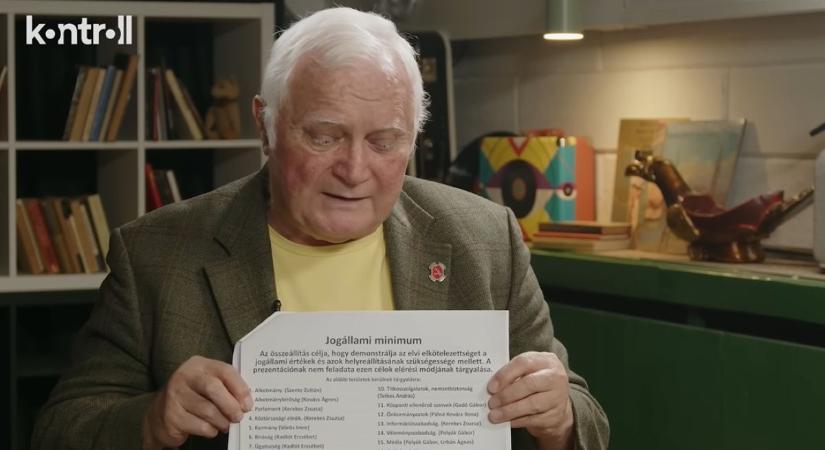 Kéri László bevallotta, hogy működik egy jogállamisággal foglalkozó munkacsoport, majd a tagok neveit is megmutatta