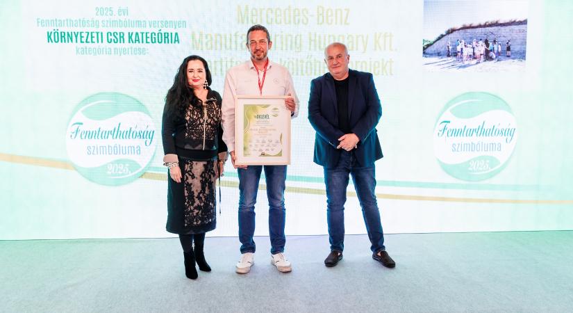 Két díjjal is jutalmazták a kecskeméti Mercedes-Benz Gyár környezetvédelmi projektjét