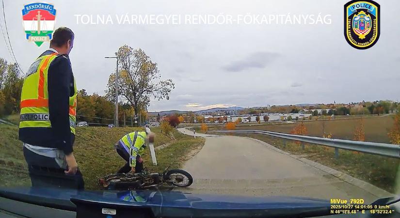 Részegen menekült a rendőrök elől – csúnyán ráfaragott a motoros (videóval)