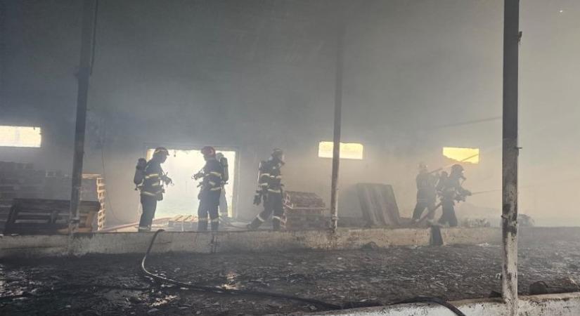 Tűz ütött ki egy farmon – Több mint 50 tonna gabona semmisült meg (VIDEÓ)