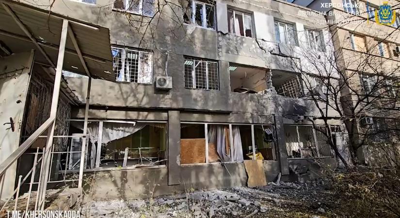 Gyermekklinikára mértek csapást az oroszok Herszonban