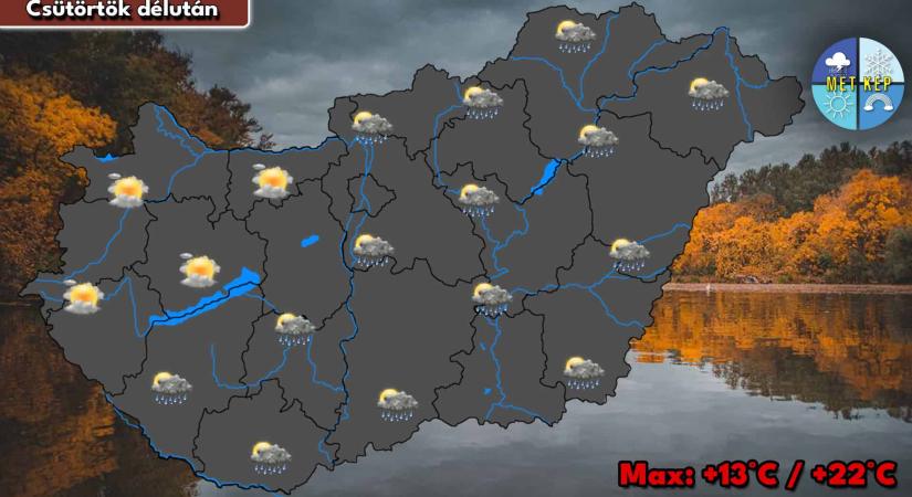 Holnap egy hidegfront érkezik, elszórtan lehet futó záporeső