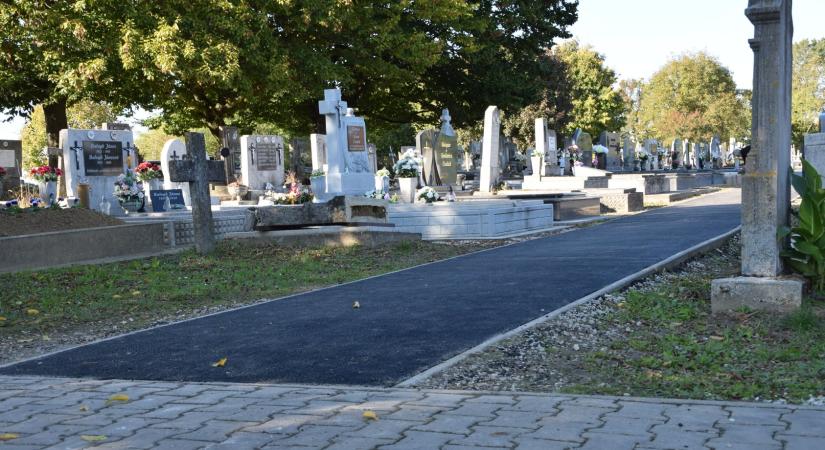 Több temetői útszakasz is megújult Nagykanizsán