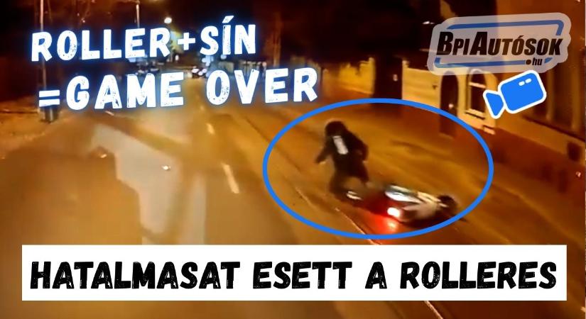 Villamossínen rollerezett, hatalmasat esett a 20. kerületben