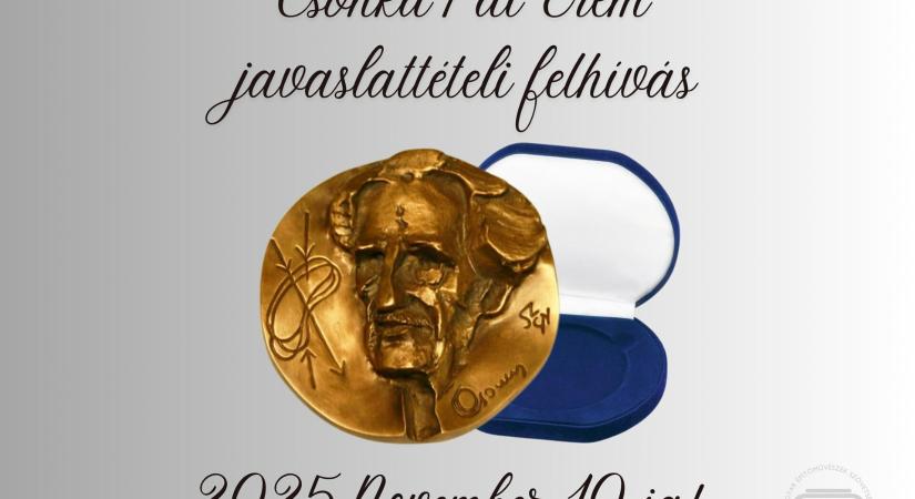 Csonka Pál-érem és Kotsis Iván-érem – javaslattételi felhívás