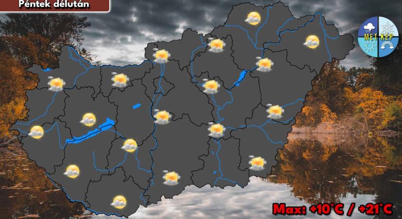Péntekre ismét több felhő érkezhet fölénk