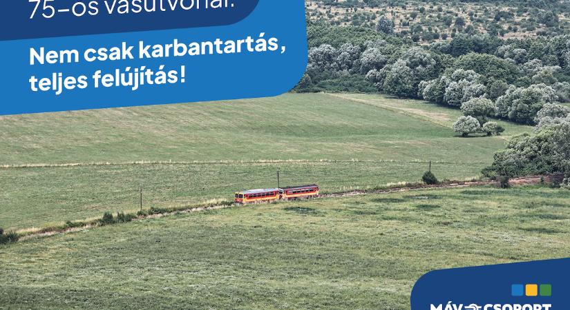 Hátrányból előnyt kovácsol a MÁV: felújítják a 75-öst