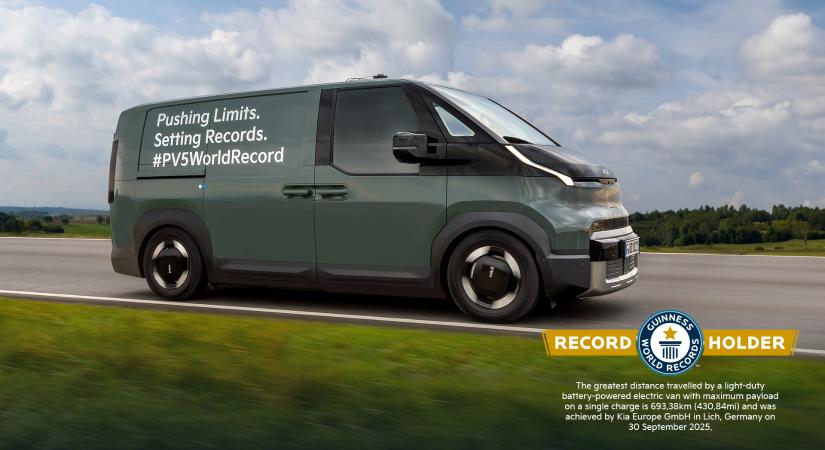 Hatótávrekordot döntöttek egy fullra megpakolt kisteherautóval