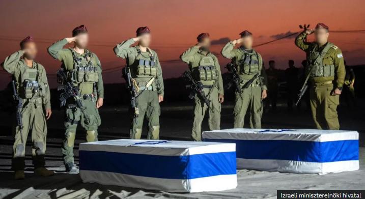 A Hamász átadta két izraeli túsz holttestét