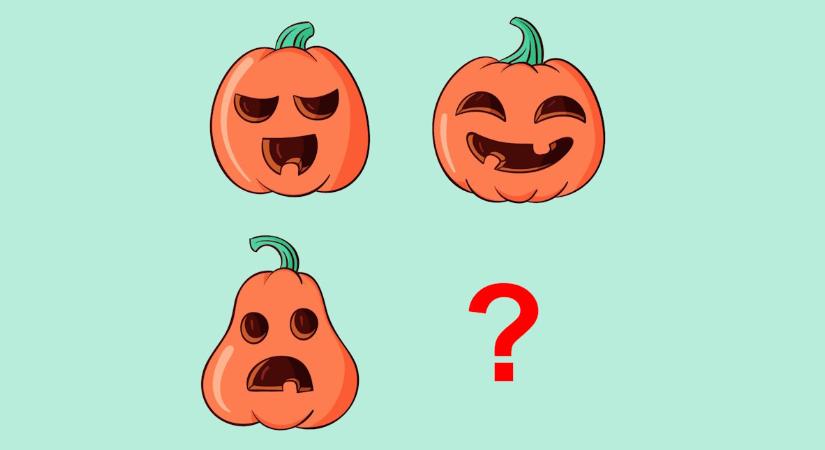 IQ-teszt matek nélkül, Halloween: rájön 13 másodperc alatt, melyik töklámpás illik a kérdőjel helyére?