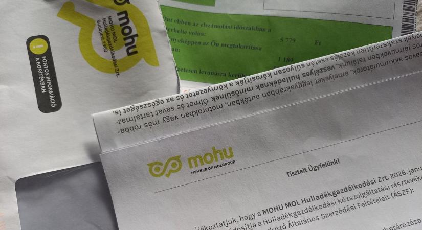 Figyeljen, mert nem csak a számla érkezik a MOHU-tól a borítékban