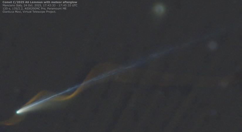 Elképesztő égi jelenség: összefonódott egy üstökös és egy hullócsillag