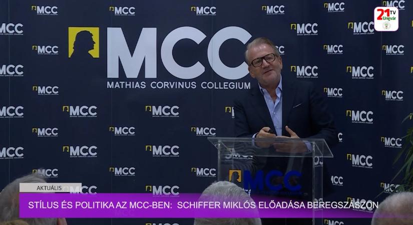 Aktuális (2025.11.01) Stílus és politika az MCC-ben: Schiffer Miklós előadása Beregszászon (videó)
