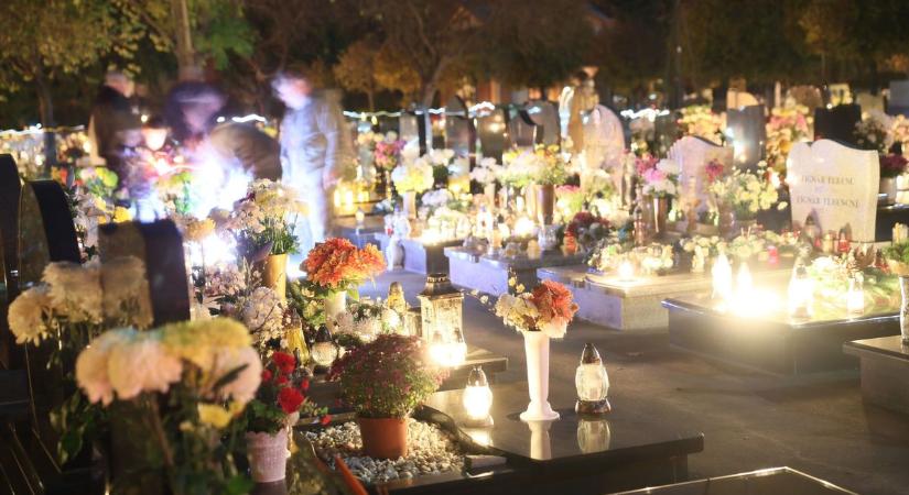 Gyertyafény a csendben – így ragyog a nyíregyházi temető Mindenszentek napján (fotóvideó)