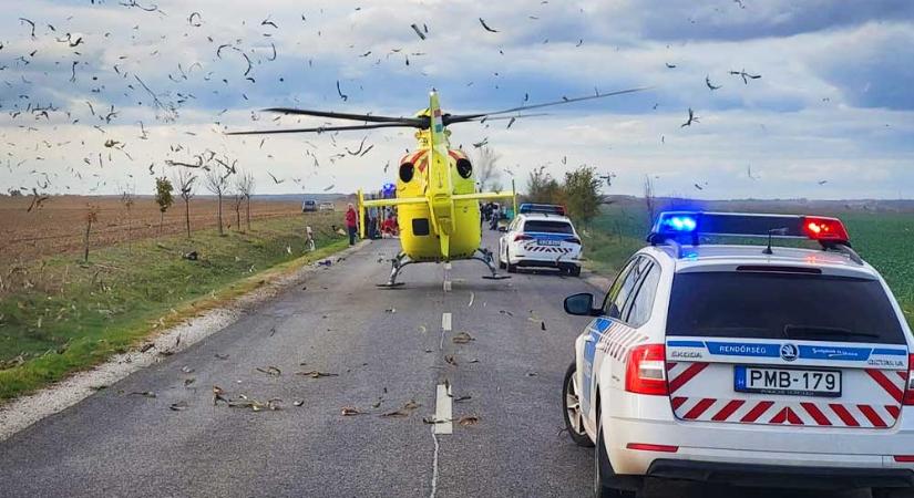 Pár órán belül két motorosbaleset is történt: Ráckevén és Tamásinál is személyautóval ütköztek