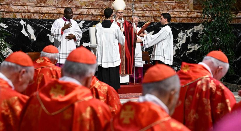 Ferenc pápa és az év során elhunyt bíborosok és püspökök lelki üdvéért tartott szentmisét Leó pápa