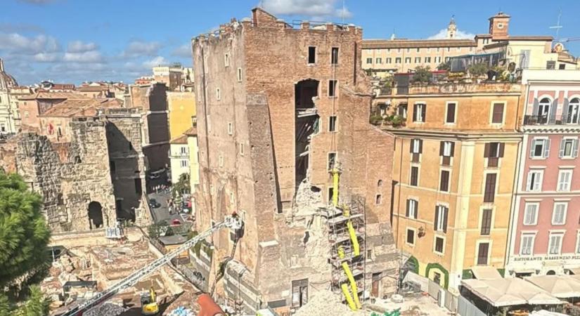Megsemmisült egy középkori torony Rómában