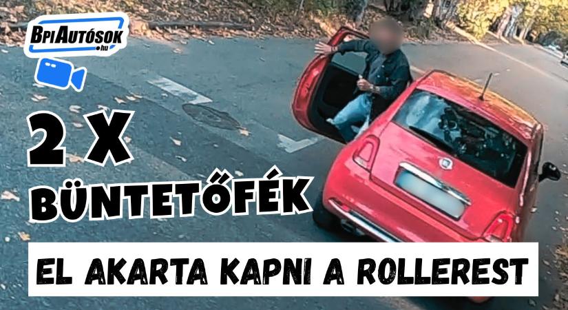 Kétszer büntetőfékezett, majd el akarta kapni a rollerest a begőzölt férfi