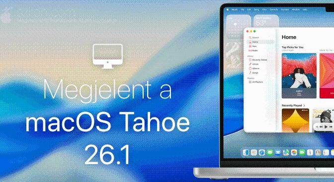 Megjelent a macOS Tahoe 26.1 – új, színezett lehetőség a Liquid Glass designhoz, egyéb funkciók, hibajavítások