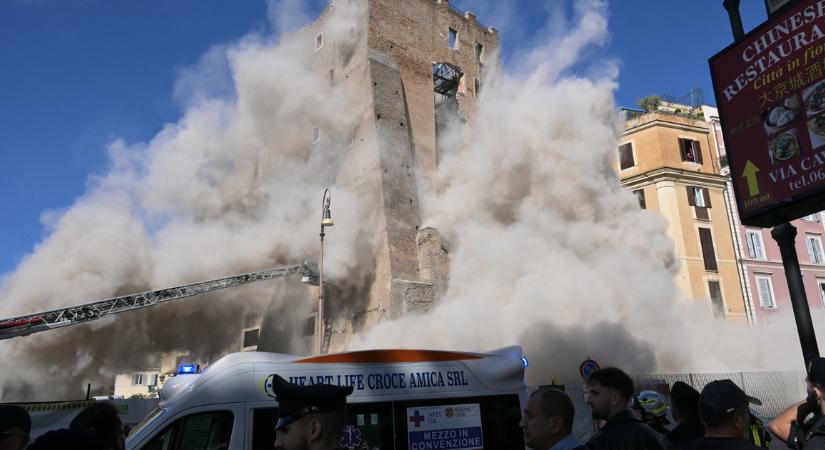 Meghalt az egyik munkás, akit a római középkori torony romjai alól húztak ki