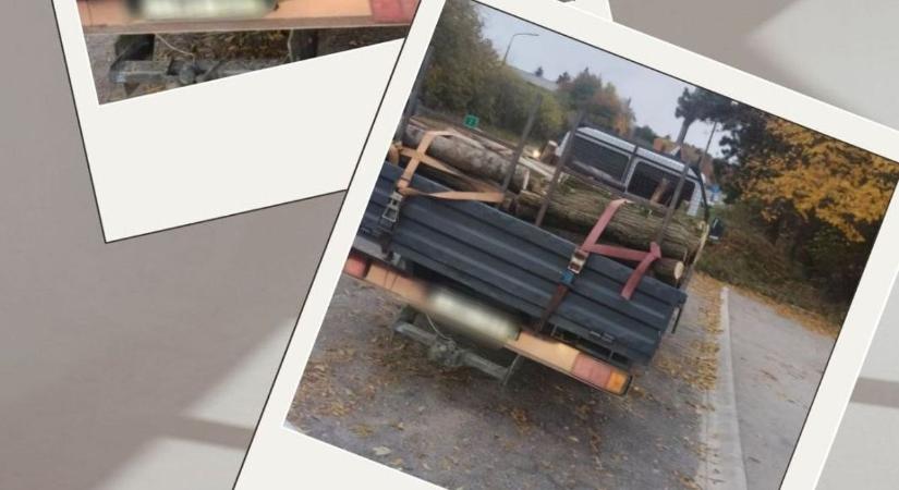 Körözött férfit fogtak el a rendőrök egy tűzifaszállító teherautóban